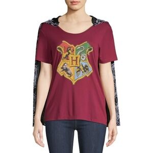 Harry Potter Hogwarts Crest Tee with Hooded Cloak